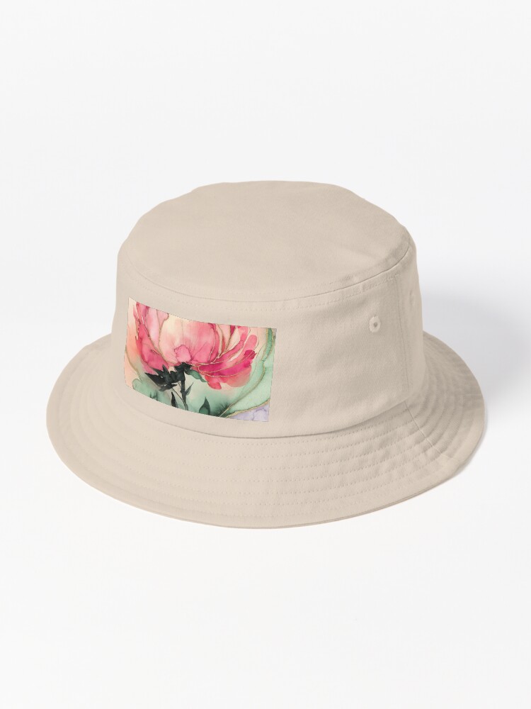 Thumbnail 1 of 6, Bucket Hat, Peony designed and sold by Patricks-Art.