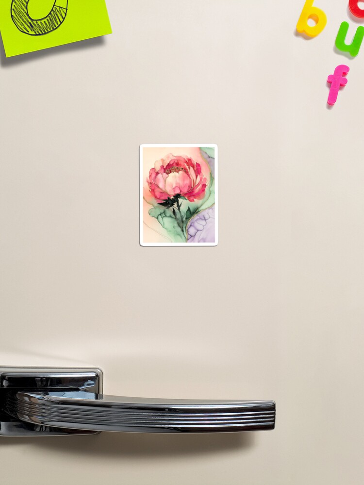 Thumbnail 1 of 3, Magnet, Peony designed and sold by Patricks-Art.