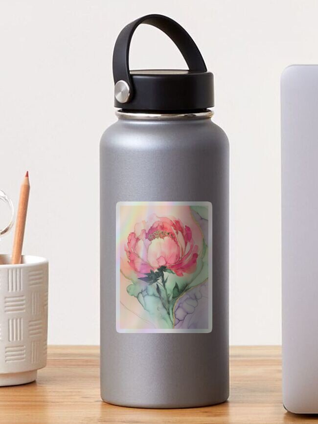 Thumbnail 1 of 4, Sticker, Peony designed and sold by Patricks-Art.