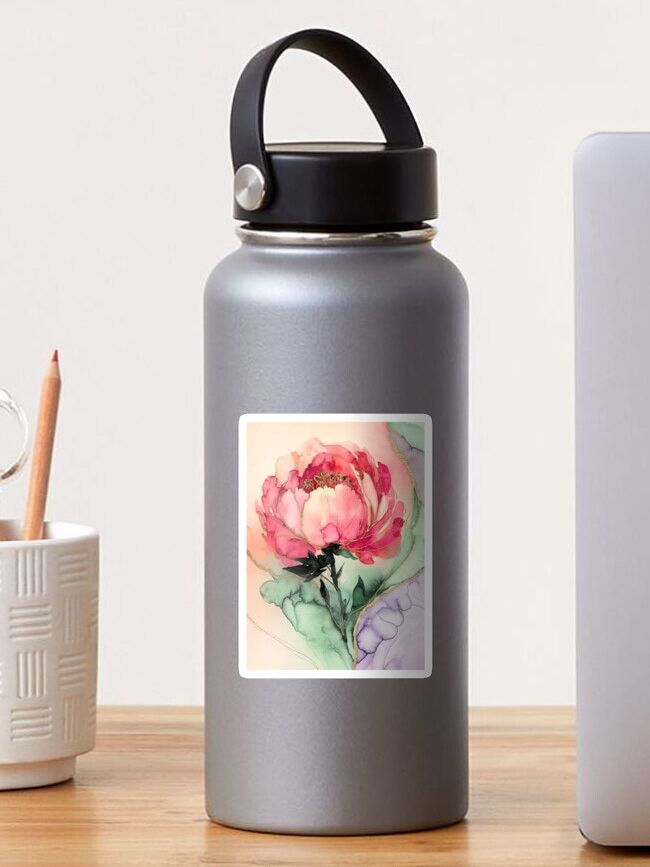 Thumbnail 1 of 3, Sticker, Peony designed and sold by Patricks-Art.