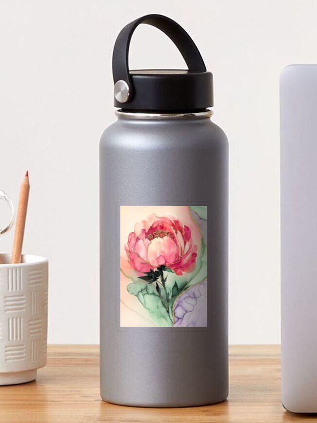 Thumbnail 1 of 3, Sticker, Peony designed and sold by Patricks-Art.