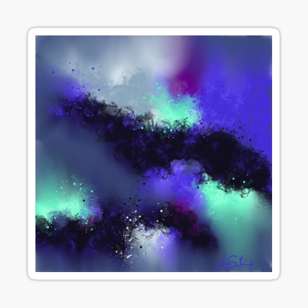 Item preview, Among The Shadows - Blue Purple Green Abstract designed and sold by Joey Santiago.