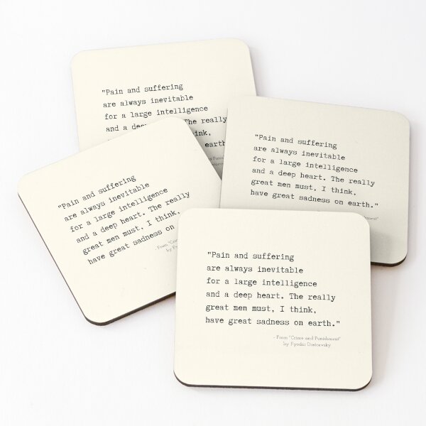 Item preview, A Quote about Sadness from "Crime and Punishment" by Fyodor Dostoevsky designed and sold by Poemit.