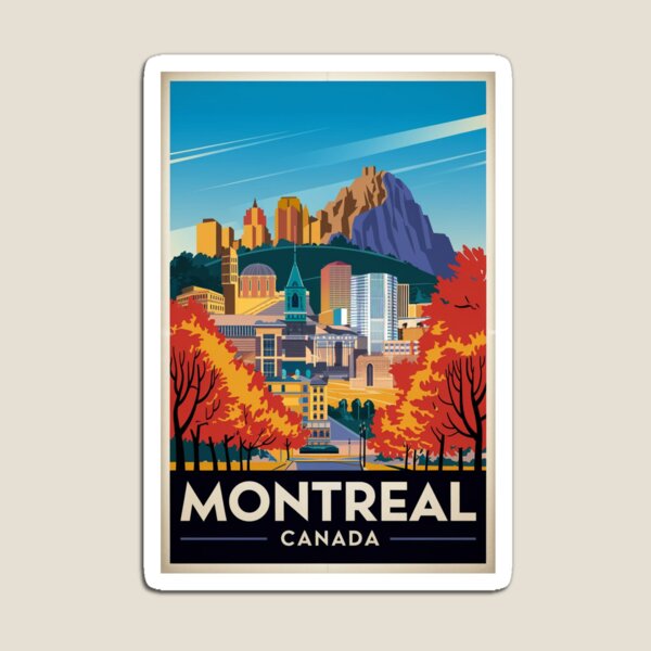 Item preview, Affiche de voyage vintage de Montréal designed and sold by TravelerRat.