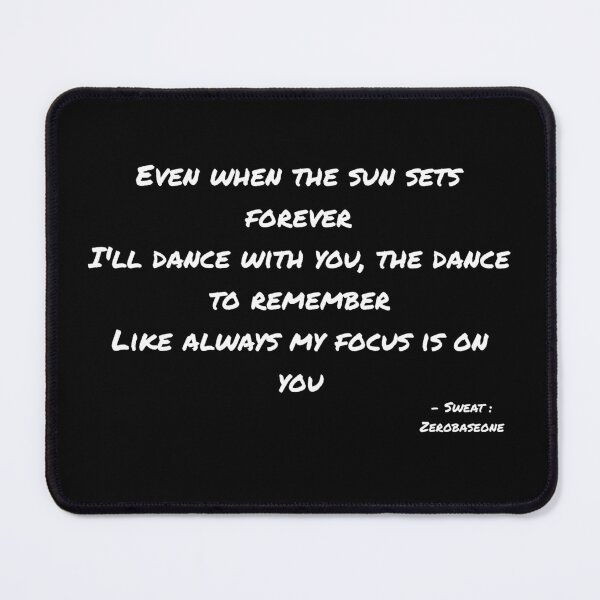 Item preview, Sweat By Zerobaseone Lyrics designed and sold by ArtRaftPro.