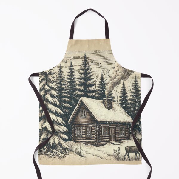 Item preview, Vintage Winter Cabin 4 designed and sold by harwoodkp.