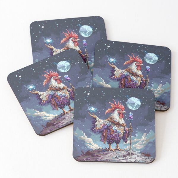 Item preview, Cosmic Rooster Wizard designed and sold by Kaos-Bit.