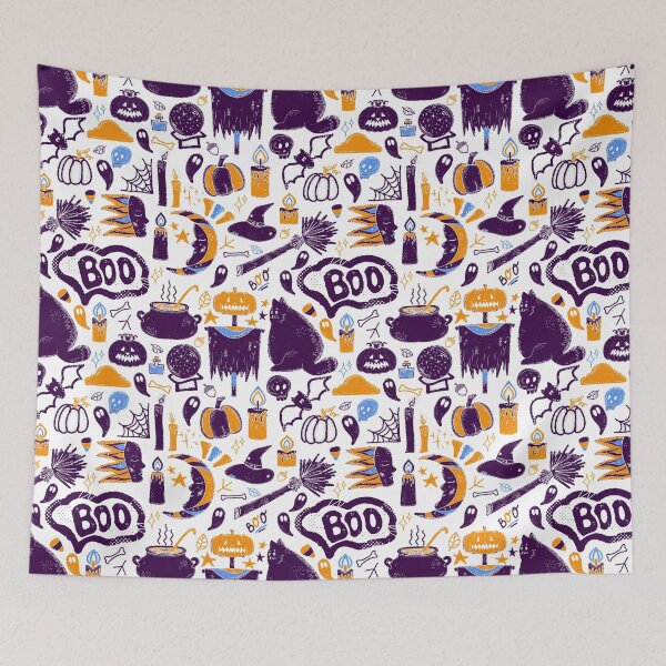Item preview, Halloween Autumn Mystical Retro Vintage Pattern designed and sold by NayaChu.