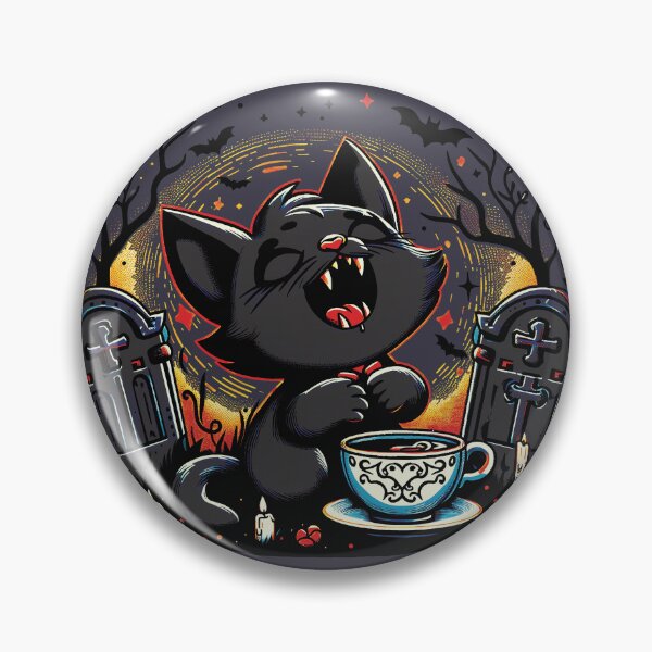 Item preview, Vampire Cat Worship Coffee Design 2 designed and sold by HappyHavenStu.