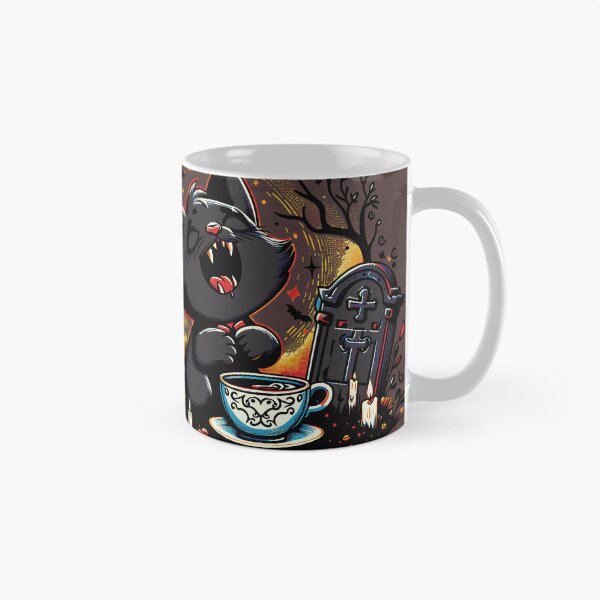 Item preview, Vampire Cat Worship Coffee Design 2 designed and sold by HappyHavenStu.