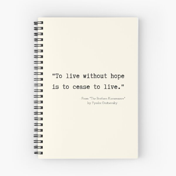 Item preview, A Quote about Hope from "The Brothers Karamazov" by Fyodor Dostoevsky designed and sold by Poemit.