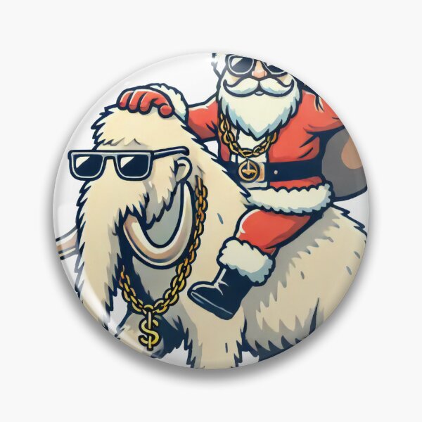 Item preview, Cool Santa Riding a Mammoth with Sunglasses designed and sold by lubushop1.