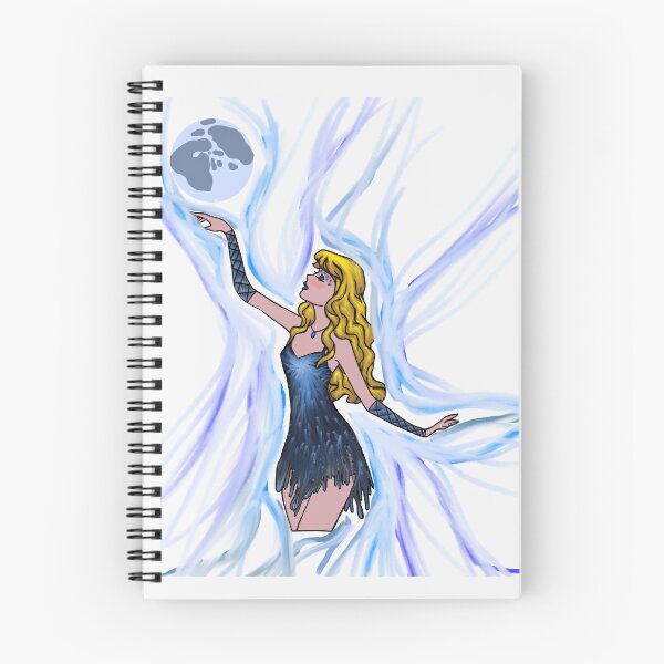 Item preview, Angelic Dancer in Blue Dress: Celestial Night under the Moon  designed and sold by AndreaCostanza.