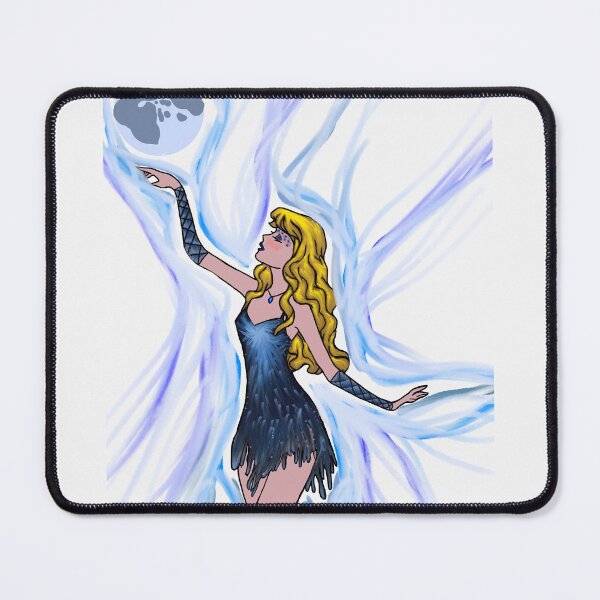 Item preview, Angelic Dancer in Blue Dress: Celestial Night under the Moon designed and sold by AndreaCostanza.