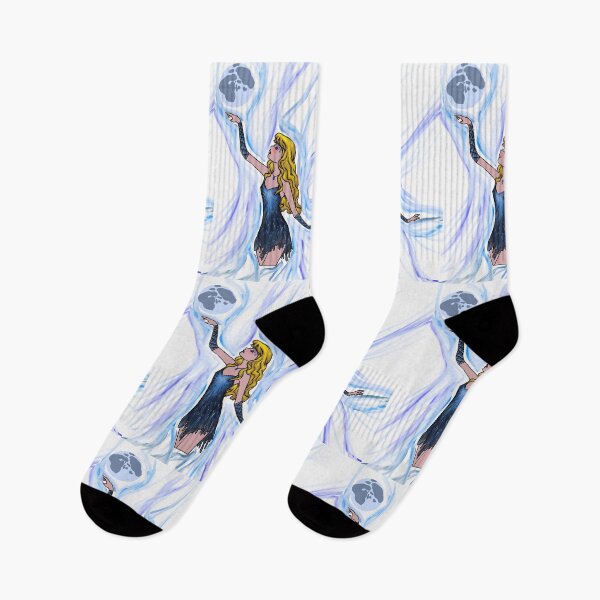 Item preview, Angelic Dancer in Blue Dress: Celestial Night under the Moon  designed and sold by AndreaCostanza.