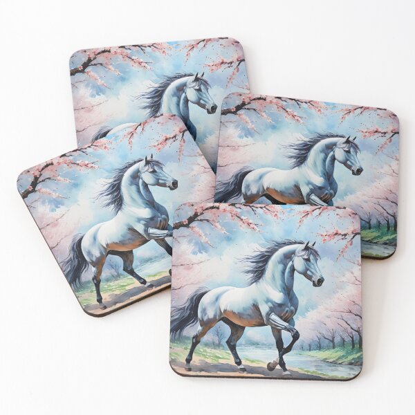 Item preview, Whits Horse In Sakura Forest designed and sold by Gabriela McDaniel.