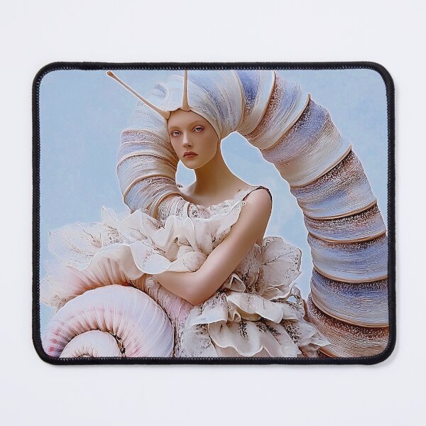 Item preview, "Snail-Inspired Couture: Iridescent Pop Surrealism" designed and sold by MacroArtHub.