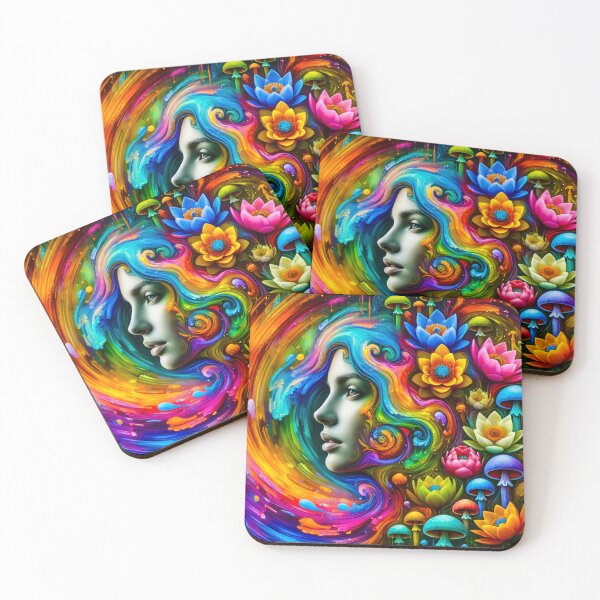 Aperçu de l'œuvre « Rêves de fleurs mystiques » créée et vendue par VibeBrushArt.