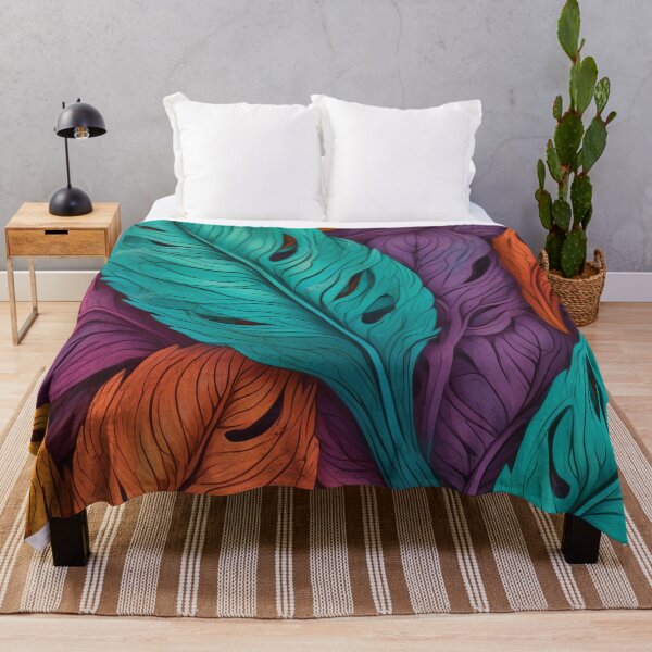 Item preview, Intricately Detailed Feather Leaves in Bold Hues designed and sold by ArtComixHaven.