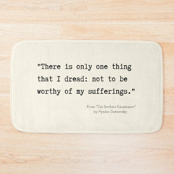 Item preview, A Quote about Suffering from "The Brothers Karamazov" by Fyodor Dostoevsky designed and sold by Poemit.