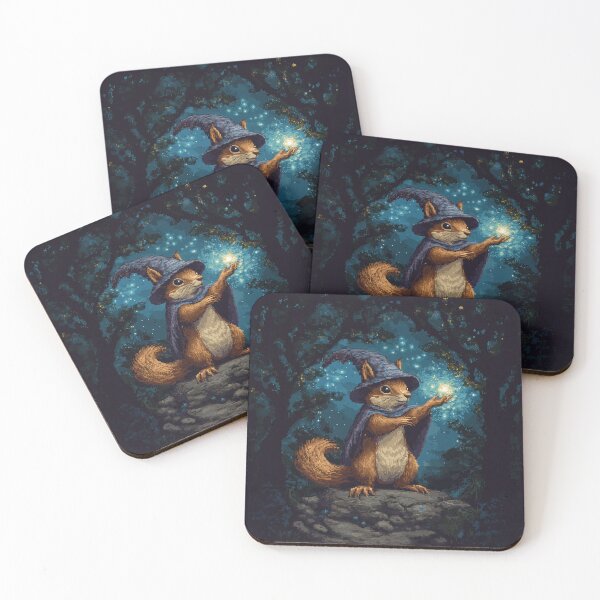 Item preview, Cute Squirrel Wizard Pixel Art designed and sold by Kaos-Bit.