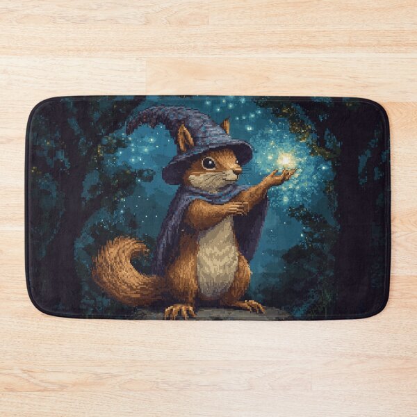 Item preview, Cute Squirrel Wizard Pixel Art designed and sold by Kaos-Bit.
