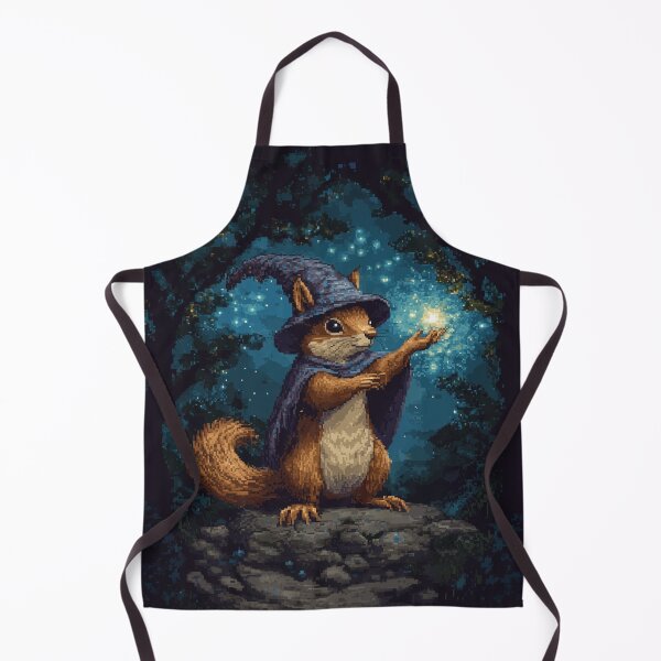 Item preview, Cute Squirrel Wizard Pixel Art designed and sold by Kaos-Bit.