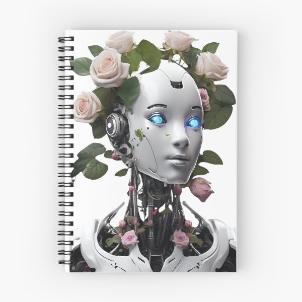 Item preview,   Robot Humanoid  Futuristic Android Peaceful  Beautiful Flowers  designed and sold by KolorellaS.