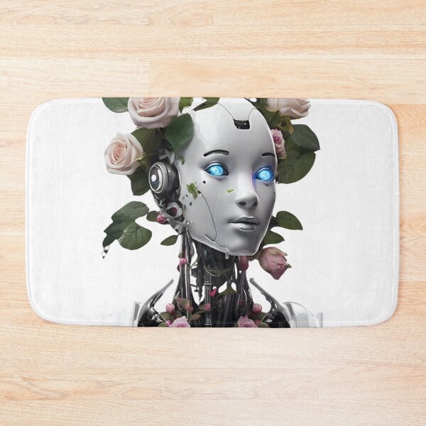 Item preview,   Robot Humanoid  Futuristic Android Peaceful  Beautiful Flowers  designed and sold by KolorellaS.