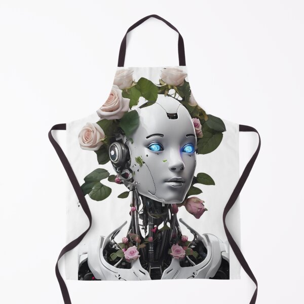 Item preview,   Robot Humanoid  Futuristic Android Peaceful  Beautiful Flowers  designed and sold by KolorellaS.