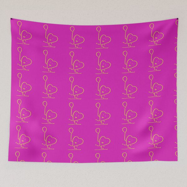Item preview, Yellow Balloon Dance Neon Pink 80s vibe designed and sold by MagentaTwilight.