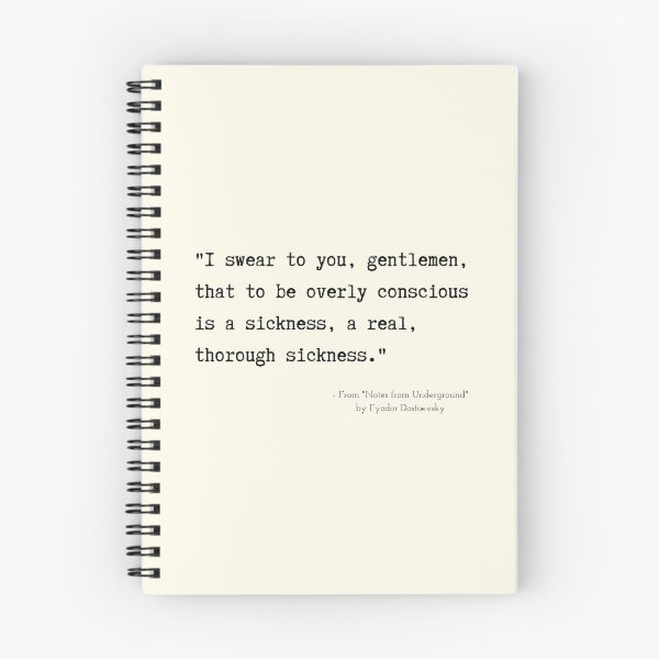 Item preview, A Quote from "Notes from Underground" by Fyodor Dostoevsky designed and sold by Poemit.