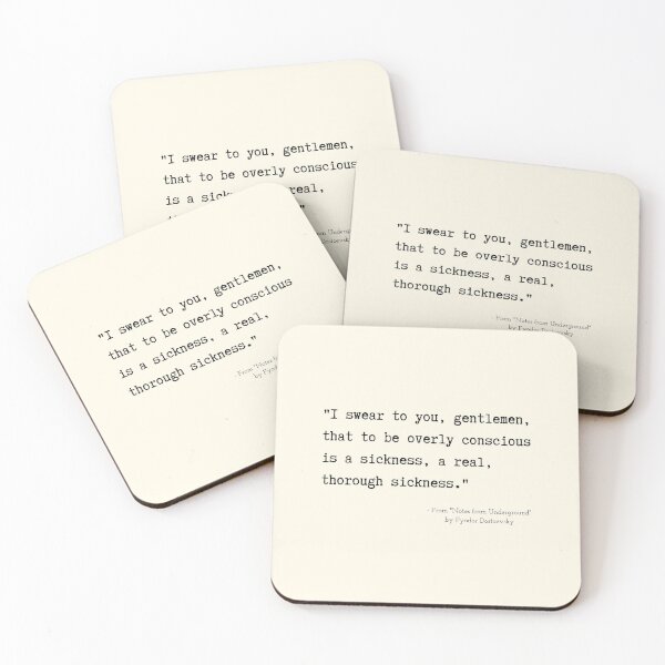 Item preview, A Quote from "Notes from Underground" by Fyodor Dostoevsky designed and sold by Poemit.