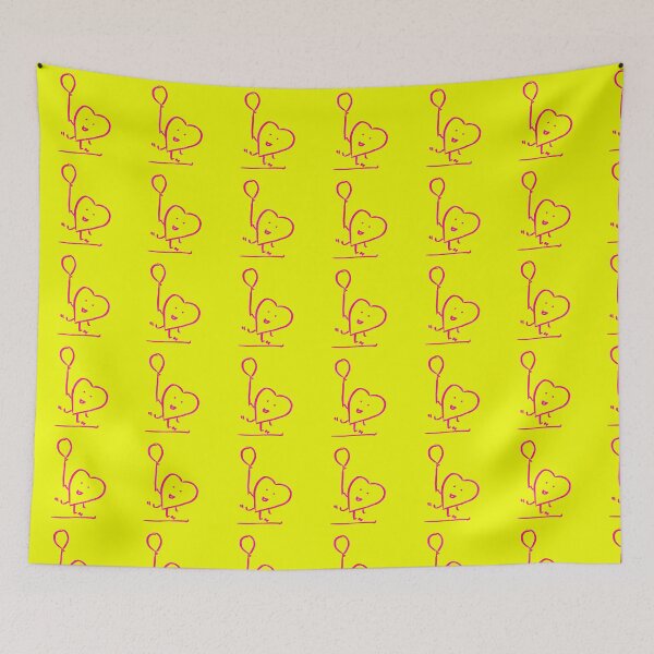 Item preview, Pink Balloon Dance Neon Yellow 80s vibe designed and sold by MagentaTwilight.