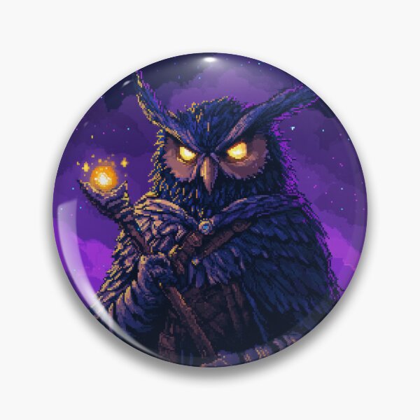 Item preview, Owl Wizard Pixel Art designed and sold by Kaos-Bit.