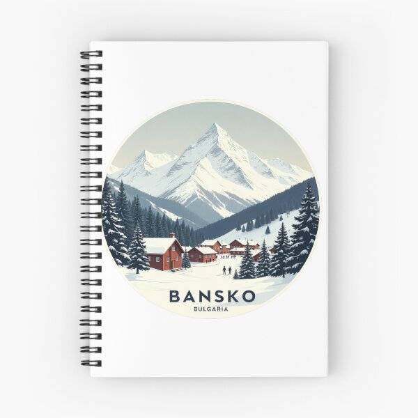 Item preview, Vintage Retro Travel Sticker Bansko - Minimalist Ski Resort in Bulgaria designed and sold by pod24.