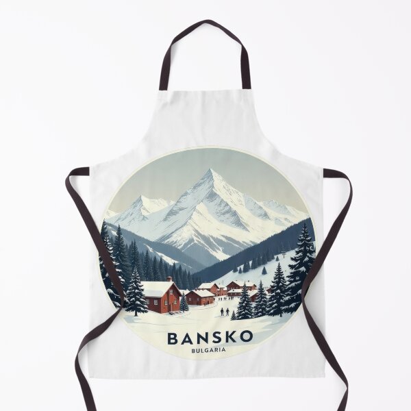 Item preview, Vintage Retro Travel Sticker Bansko - Minimalist Ski Resort in Bulgaria designed and sold by pod24.