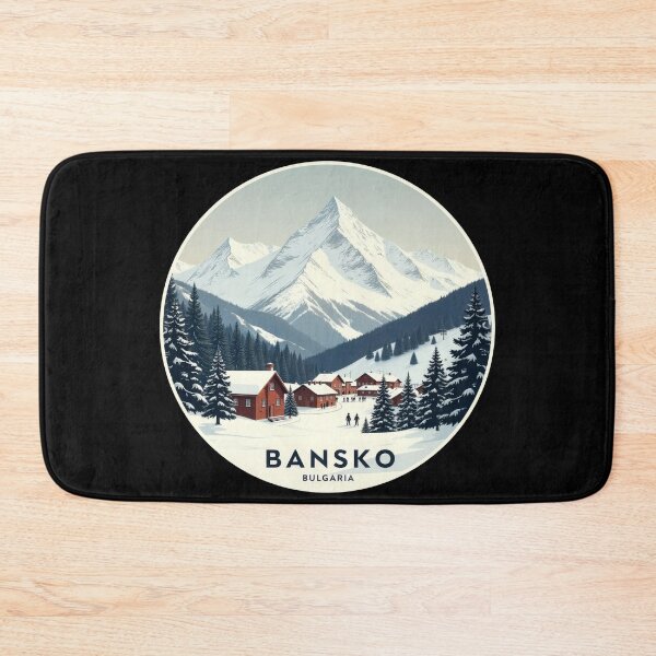 Item preview, Vintage Retro Travel Sticker Bansko - Minimalist Ski Resort in Bulgaria designed and sold by pod24.