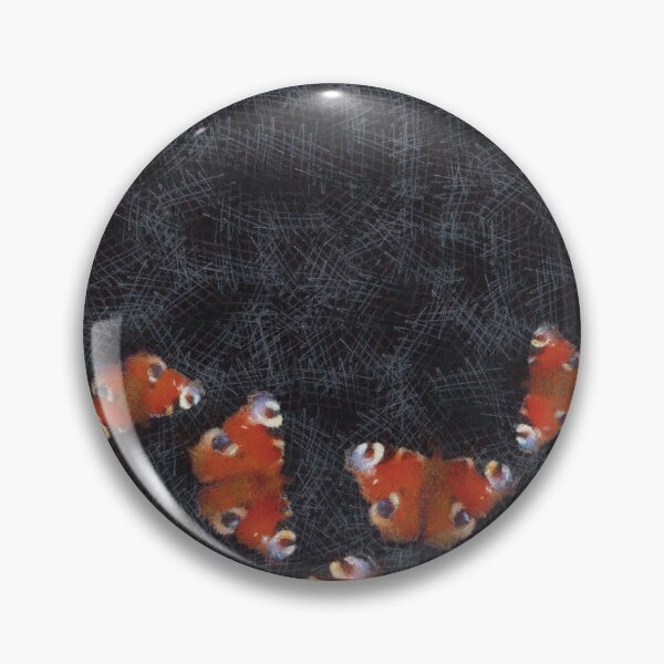 Item preview, European peacock butterfly-black pattern designed and sold by StudioViArt.