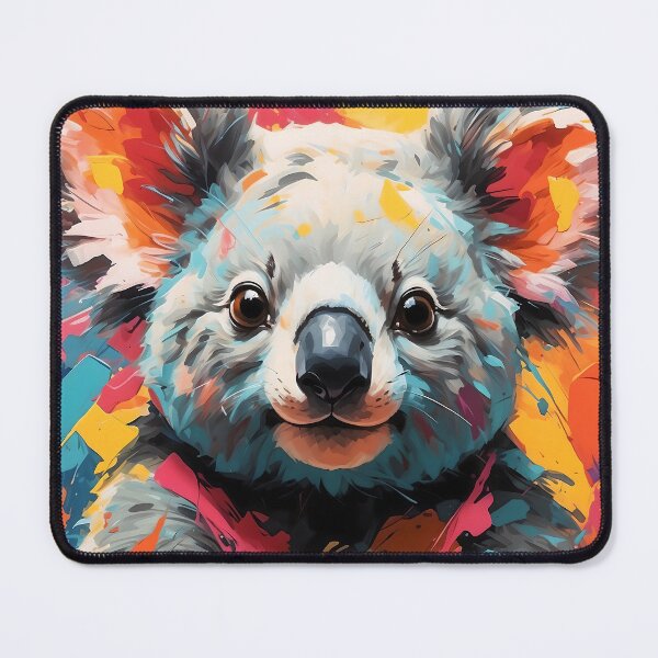 Item preview, Vibrant Koala on Colorful Background designed and sold by faunathreads.
