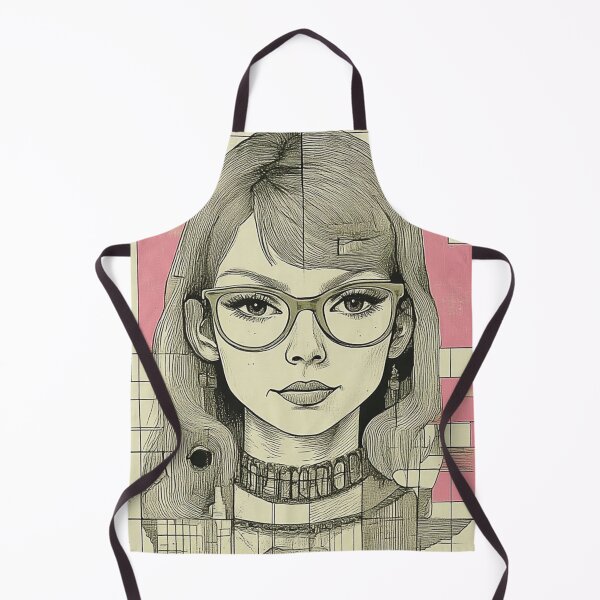 Artikelvorschau, Vintage Frau mit Brille - Minimalistische Charakterskizze entworfen und verkauft von Tuczykson.