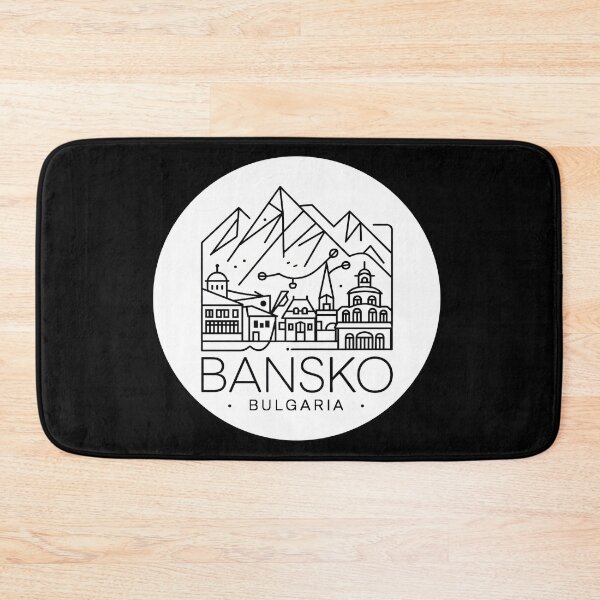 Item preview, Minimalist Line-Art Travel Sticker Bansko - Vintage Illustration of Bulgaria designed and sold by pod24.