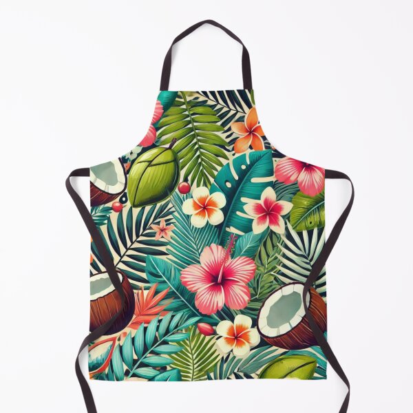 Item preview, Tropical Hibiscus & Coconut Print designed and sold by Chocobo Charm Emporium.