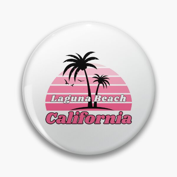 Item preview, Retro Cool Laguna Beach California Palm Tree at Sunset Souvenirs designed and sold by karmdaf.