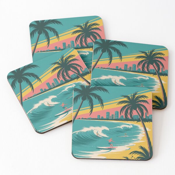 Item preview, Gold Coast Vintage Travel Poster designed and sold by TravelerRat.