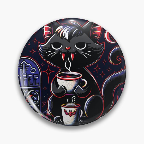 Item preview, Vampire Cat Worship Coffee Design 3 designed and sold by HappyHavenStu.