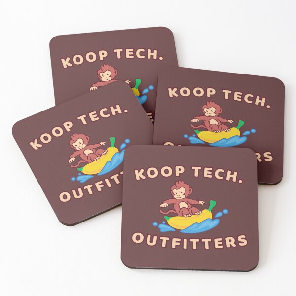 Item preview, Koop Tech. Surfing Monkey logo designed and sold by StickyMcSticker.