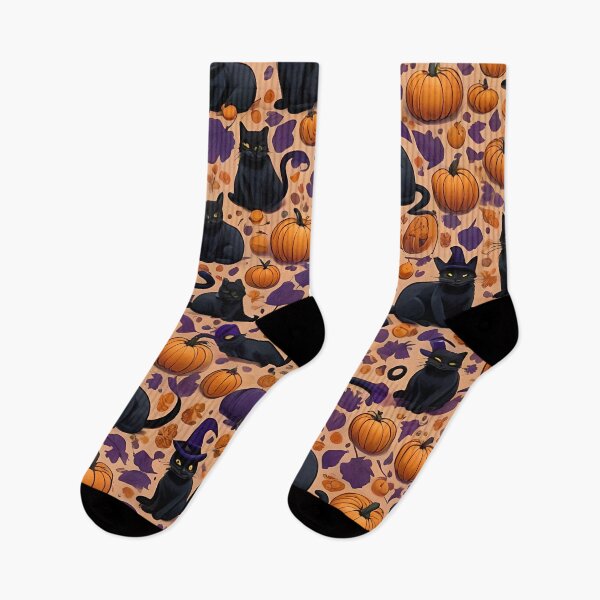 Item preview, Black Cats & Pumpkins Seamless Pattern designed and sold by Rosa-Canina64.