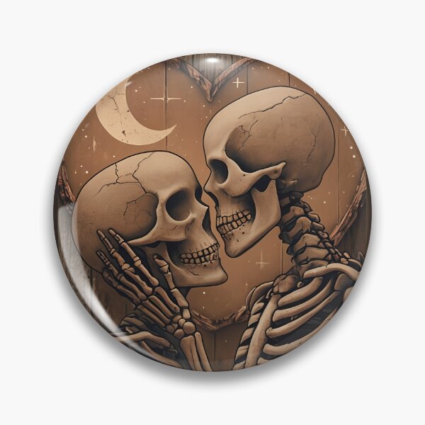 Item preview, The Lovers vintage tarot card skeletons sepia brown designed and sold by VanillaBlueSky.