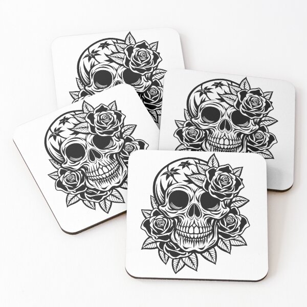 Item preview, skull with roses designed and sold by jkrphoto.